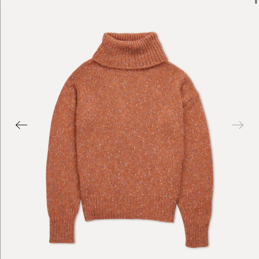 Something Navy donegal turtleneck sweater